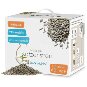 Lucky Kitty żwirek dla kota "Natur Pur" - Sensitiv - 2 x 3 kg