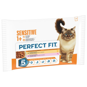 Perfect Fit Sensitive 1+ - Kurczak i łosoś, 52 x 85 g