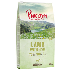 Dwupak Purizon karma dla kota, 2 x 6,5 kg - Adult dla kota, jagnięcina i ryba