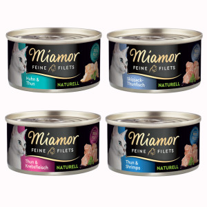 Pakiet próbny Miamor Feine Filets Naturelle, 12 x 80 g - Pakiet mieszany I