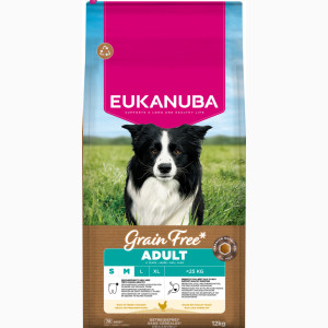 Eukanuba Grain Free Adult Small & Medium, kurczak - 12 kg