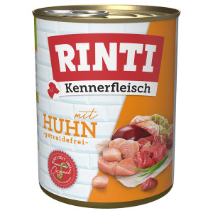 Megapakiet RINTI Kennerfleisch, 24 x 800 g - Kurczak