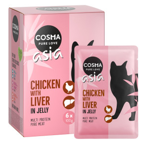 Megapakiet Cosma Asia w galarecie, 24 x 100 g - Kurczak z wątróbką drobiową