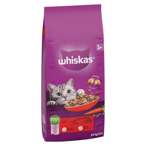 Whiskas 1+ z wołowiną - 14 kg