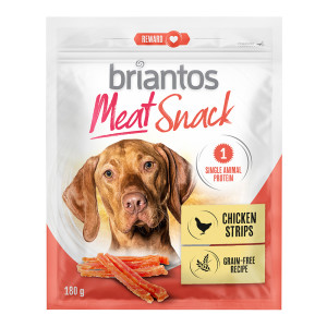 Briantos Chicken Strips paski z kurczaka dla psów - Chicken Strips, 2 x 180 g