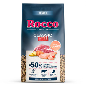 Rocco Senior Classic, wołowina z łososiem - 2 x 10 kg