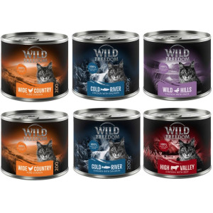 Korzystny pakiet Wild Freedom Adult, 12 x 200 g - Pakiet mieszany II (kurczak, łosoś, wołowina, kaczka)