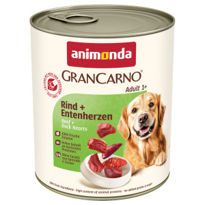 Megapakiet animonda GranCarno Original Adult, 24 x 800 g - Wołowina i kacze serca
