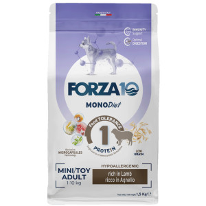 Forza10 Mini & Toy Diet, jagnięcina z ryżem - 1,5 kg