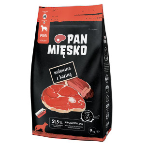 Pan Mięsko Medium wołowina z koziną - 2 x 9 kg
