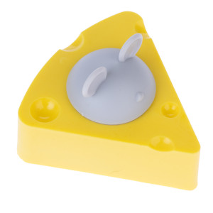 TIAKI zabawka z kocimiętką dla kota, ser - Dł. x szer. x wys.: 6,5 x 6,3 x 4,6 cm