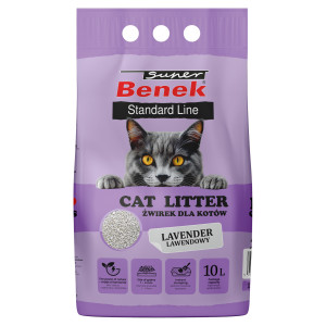 Benek Super Lawenda żwirek dla kota - 2 x 10 l