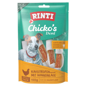RINTI Chicko Dent Medium, skóra wołowa i kurczak - 3 x 150 g