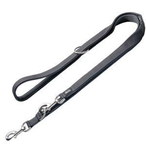 Smycz HUNTER Divo & Maldon, szara - Dł. x szer.: 200 cm x 25 mm