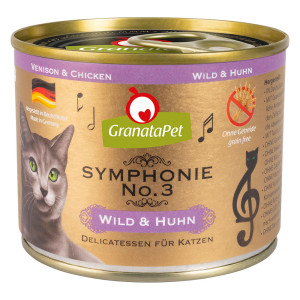 Pakiet GranataPet Symphonie, 12 x 200 g - Dziczyzna z kurczakiem