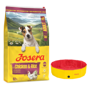 Josera: 10 kg / 12,5 kg karma sucha + Basen dla psa gratis! - Mini Adult, kurczak i ryż, 10 kg