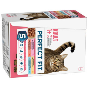 Pakiet mieszany Perfect Fit, karma mokra dla kota - 48 x 85 g