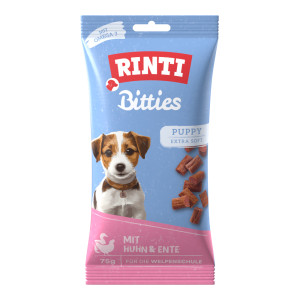 RINTI Bitties Puppy Kurczak - Kurczak z kaczką, 5 x 75 g