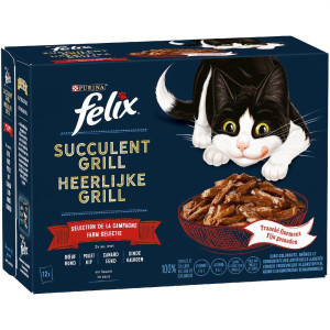 Felix Tasty Shreds w sosie, 12 x 80 g  - Wiejskie smaki