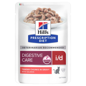 Hill's Prescription Diet Feline i/d Digestive Care, łosoś w sosie - 12 x 85 g