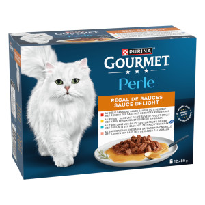 24x 85 g Gourmet Perle Gravy Delight våtfoder för katter