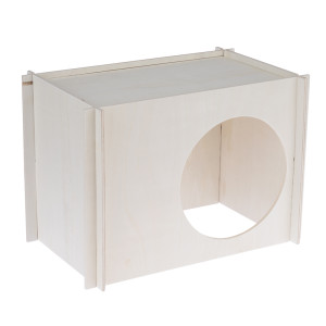 TIAKI domek dla małych zwierząt  - Rozmiar L: dł. x szer. x wys.: 40 x 25 x 28 cm (królik, świnka morska itp.)