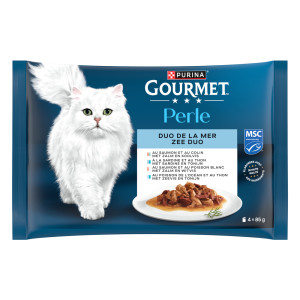 Pakiet próbny Gourmet Perle, 4 x 85 g - Pakiet mieszany IV (4 smaki, Duet morskie smaki)