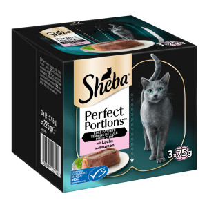 Megapakiet Sheba Perfect Portions, 96 x 37,5 g - Pasztet z łososiem