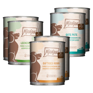 MjAMjAM purer Fleischgenuss, 6 x 800 g - Pakiet mieszany I (3 smaki)