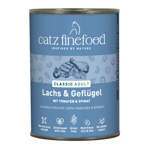 catz finefood w puszce, 6 x 400 g - Łosoś z drobiem