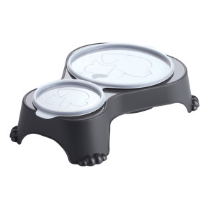 Rotho MyPet Duo miska na karmę Sally - Antracytowa: 1000 ml + 280 ml