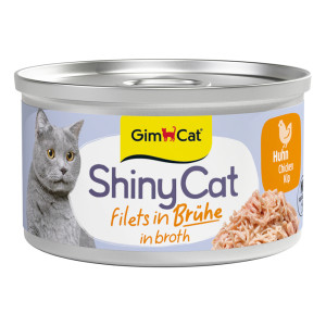 GimCat ShinyCat, w bulionie 6 x 70 g - Kurczak