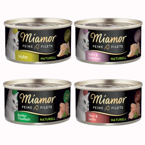 Pakiet próbny Miamor Feine Filets Naturelle, 12 x 80 g - Pakiet mieszany II