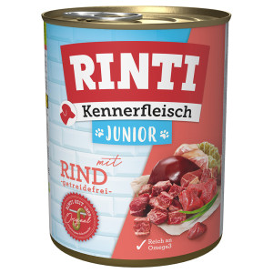 RINTI Kennerfleisch Junior - Wołowina, 6 x 800 g