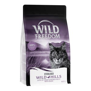 Wild Freedom Adult "Wild Hills" Sterilised, kaczka - bezzbożowa receptura - 400 g