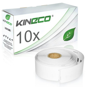 Kineco 10 Etiketten für Dymo 99018 S0722470 190x38mm