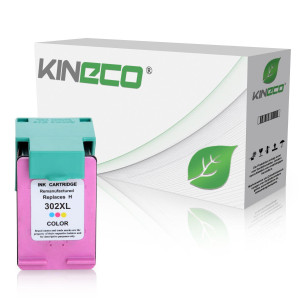 Kineco Tintenpatrone kompatibel zu HP 302X F6U67AE XL Color