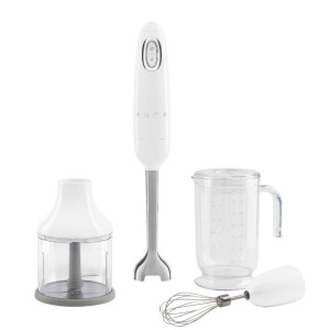SMEG Stabmixer 50´s Style, Weiß, Metall, 6.5x41.4x6.5 cm, Küchengeräte, Mixer