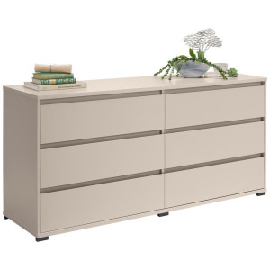 Carryhome Sideboard, Kaschmir, Kunststoff, 6 Schublade(n) Schubladen, 160.1x78.9x48 cm, Wohnzimmer, Kommoden & Sideboards, Sideboards