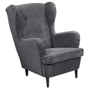 Carryhome Ohrensessel, Dunkelgrau, Holz, Buche, massiv, 78x102x98 cm, Wohnzimmer, Sessel, Ohrensessel