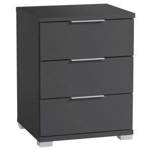 Boxxx Nachtschrank, Graphit, Kunststoff, 3 Schublade(n) Schubladen, 46x61x42 cm, Schlafzimmer, Nachttische