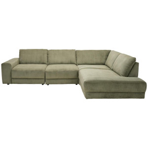 Niels Andersson Ecksofa Niels Andersson, Waldgrün, Kunststoff, 3-Sitzer, Eckteil, L-Form, 316x242 cm, Goldenes M, Typenauswahl, Stoffauswahl, Armteil