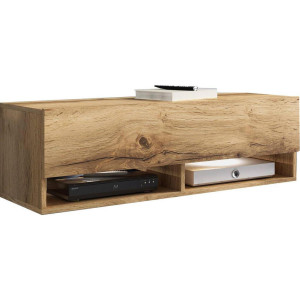 P & B Lowboard A100, Eiche Wotan, Kunststoff, kaltweiß, 100x30x31 cm, Fsc, Made in EU, stehend, hängend, Wohnzimmer, Wohnwände, Lowboards, Lowboards