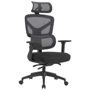Novel Drehstuhl, Schwarz, Metall, Kunststoff, Textil, Drehkreuz, 66x125-133x66 cm, Sitzfläche 360° drehbar, Arbeitszimmer, Bürostühle, Drehstühle