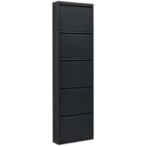 Carryhome Schuhkipper, Anthrazit, Metall, 50x169.5x15 cm, Typenauswahl, Garderobe, Schuhaufbewahrung, Schuhkipper