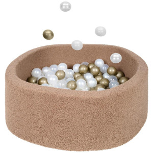 My Baby Lou Bällebad, Gold, Transparent, Perlmutt, Cappuccino, Kunststoff, Textil, 30 cm, EN 71, Spielzeug, Kinderspielzeug, Bällebad