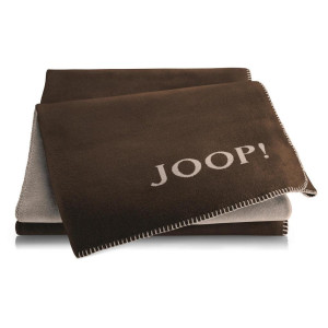 JOOP! Wohndecke Uni-Doubleface, Mokka, Graubraun, Textil, Uni, 150x200 cm, Kettelrand, Double face, Wohntextilien, Decken, Kuscheldecken