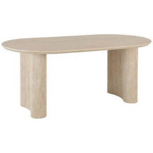 Mid.you Esstisch, Eiche, Holzwerkstoff, oval, Säule, 90x75x180 cm, Esszimmer, Tische, Esstische, Esstische oval