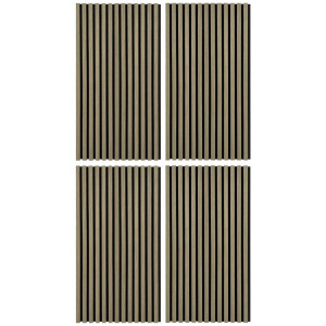 Xora Akustikpaneel, Walnuss, Holz, Kunststoff, Pappel, furniert, 52x104x2.2 cm, Fsc, SGS-geprüft, Montage ohne Bohren, Tapeten & Wandverkleidungen,