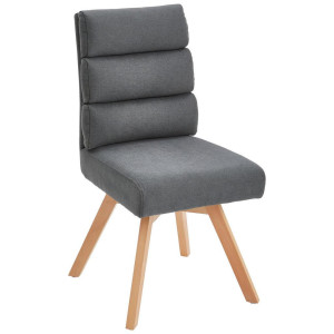 Livetastic Stuhl, Grau, Holz, Metall, Textil, Buche, massiv, Füllung: Schaumstoff, Taschenfederkern, Drehkreuz, 45x88x62 cm, Esszimmer, Stühle,
